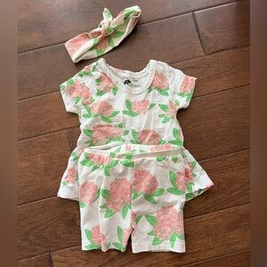 Floral Kids Matching Set with Headband